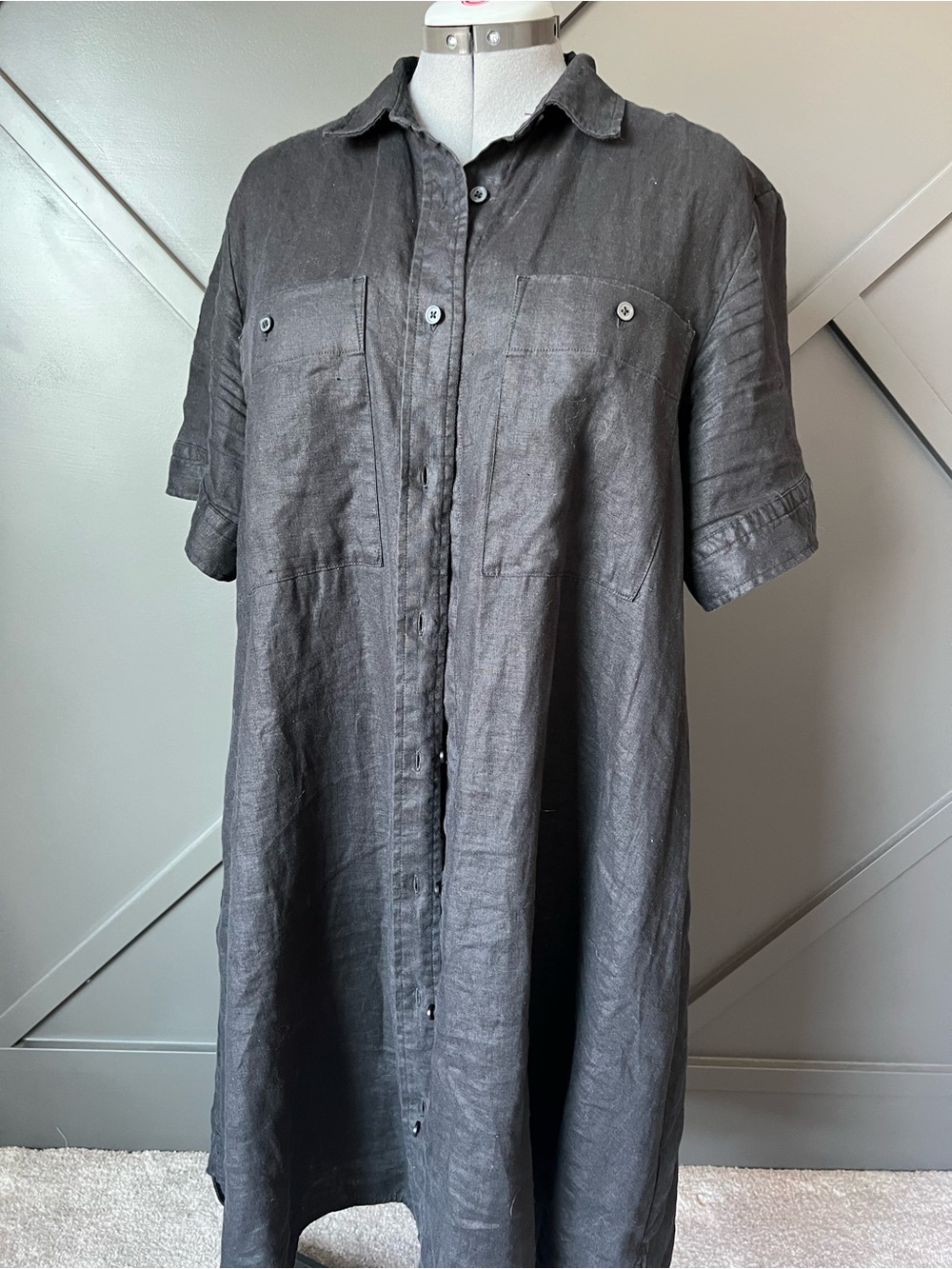 Everlane Daytripper Linen Dress in Charcoal